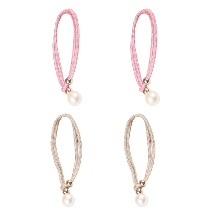 Set de 2 perechi de agatatori pentru perdele cu margele, multicolor, 48cm