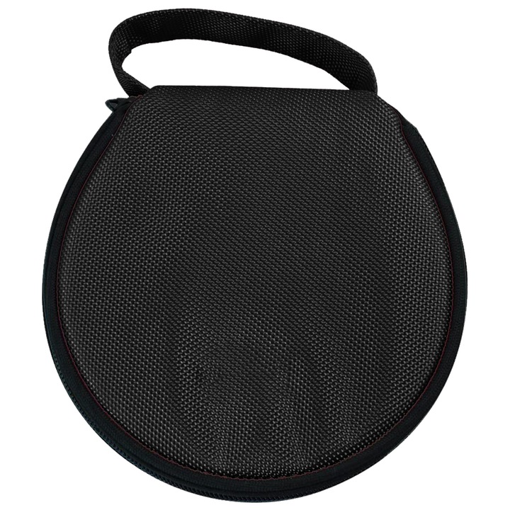 Suport rotund pentru CD-uri, Panza Oxford, Capacitate 20 discuri, Negru