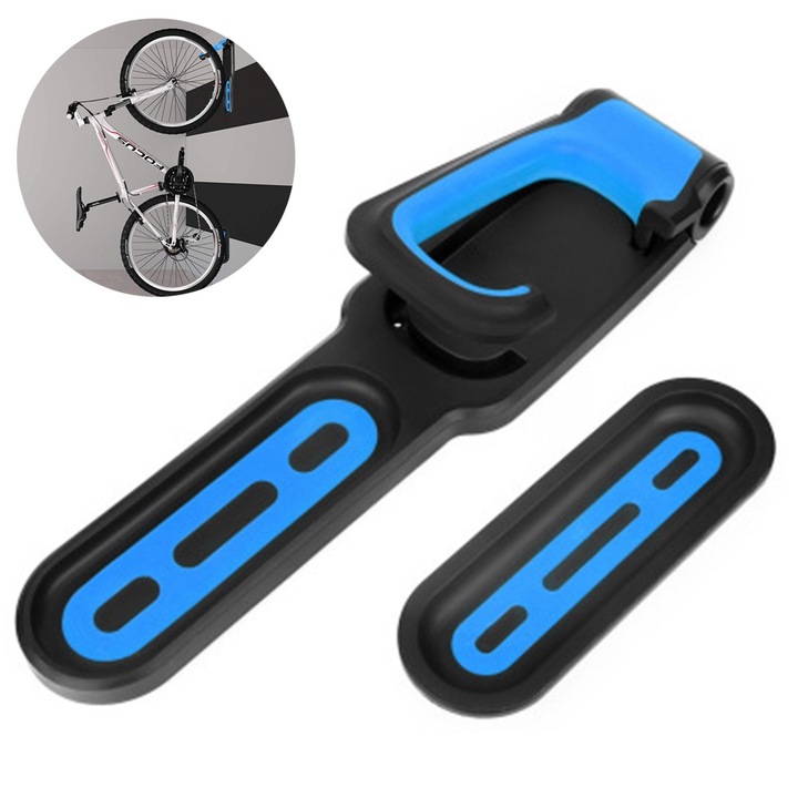 Suport de depozitare bicicleta Tovbmup, pliabil, negru-portocaliu, 35x17x7.5cm