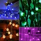 Комплект от 50 външни LED соларни лампи, IP54, многоцветни, 7м