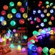 Комплект от 50 външни LED соларни лампи, IP54, многоцветни, 7м