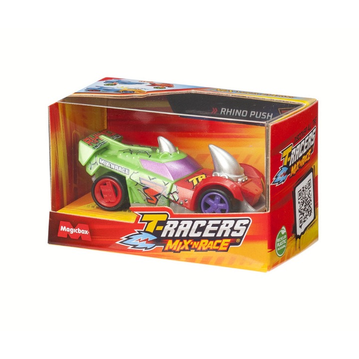 Masinuta Magic Box T-Racers 2.0 Mix 'N Race, Plastic, 7.5cm