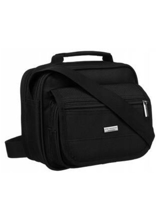 Férfi válltáska, Peterson, Poliészter, Fekete