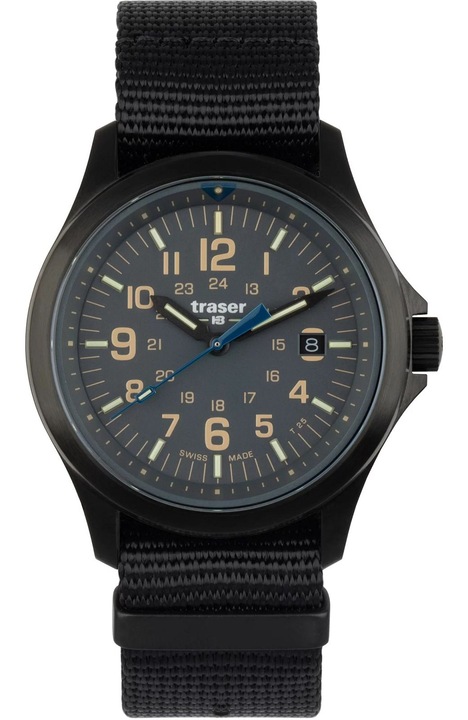 Traser P67 Officer Pro óra, kvarc szerkezet, vízálló 100m, szürke számlap NATO-val, 45mm
