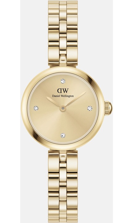 Ceas Daniel Wellington Elan Lumine, bratara decorativa, cristale, auriu, 3 atm