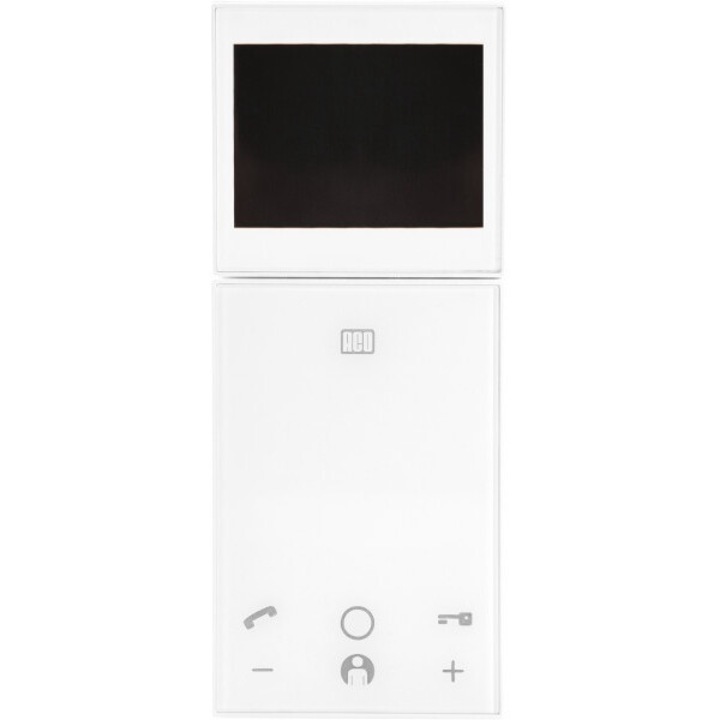 ACO MP800 videomonitor, 3,5", automatizálási vezérlés, fehér, 197x81x40mm