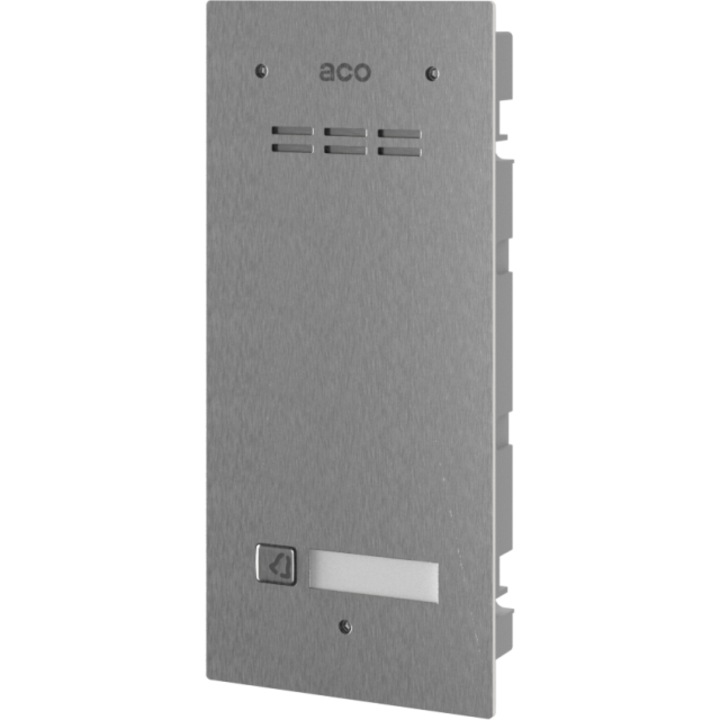 Panou interfon ACO, inox, 19x7cm