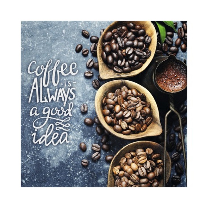 Tablou Sticla Life & Coffee Iii 20x20 Cm