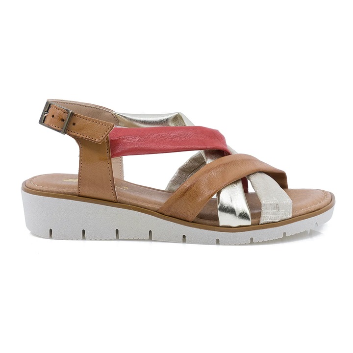 Дамски сандали, Pass, PAS-2G2146, ежедневни, Коняк