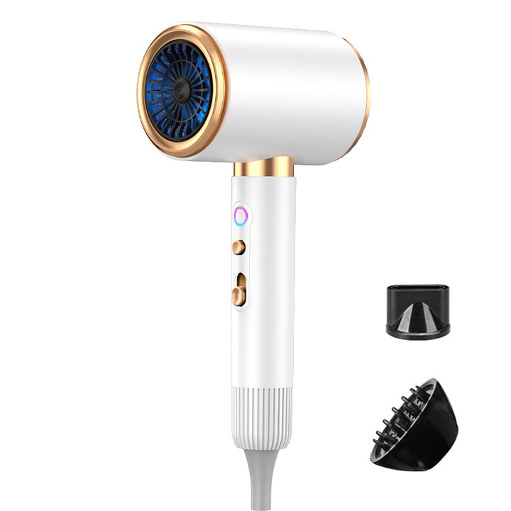 Сешоар JESWO, 2400W, 3 температурни степени, с дифузер, Бял, 28x12см