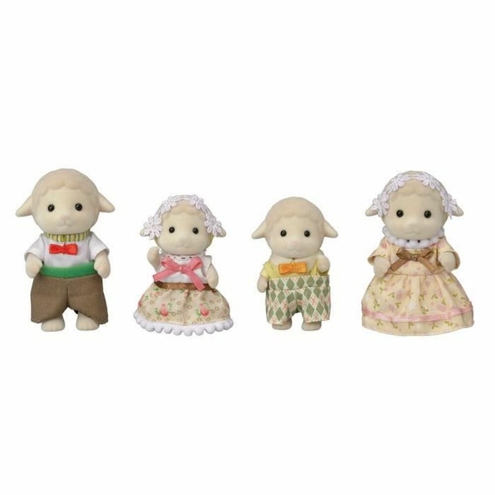 Set 4 Figurine Sylvanian Families, The Sheep Family, 3ani+