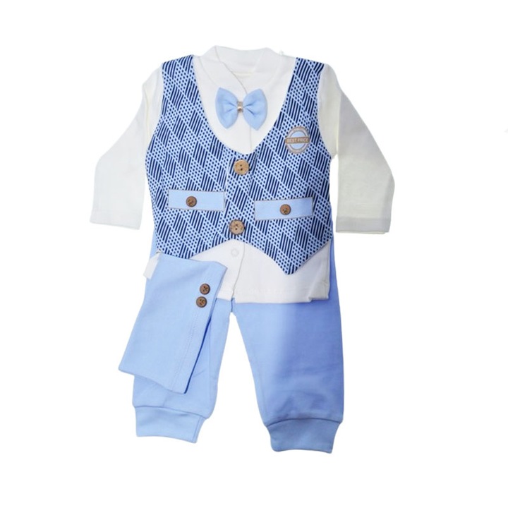 Compleu 3 piese pantaloni, bluza si caciula pentru baieti Mini Junior CMPMJ-09 108367