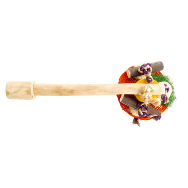 Jucarie pentru papagali, Java, L, ratan/lemn/sisal, 30x4cm