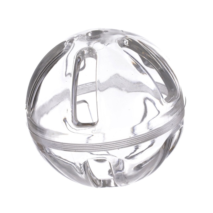 Jucarie interactiva Greenwood, Bufet in sfera, acril si otel, 9cm, pentru papagali