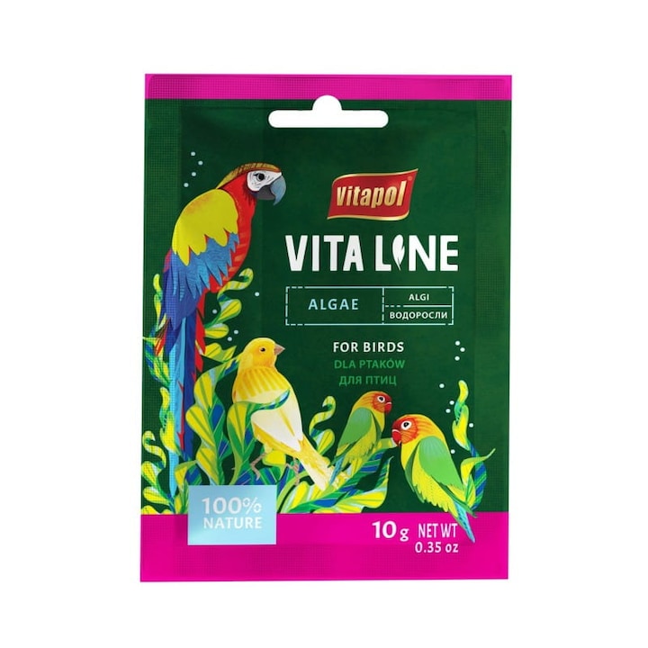 Хранителна добавка за птици Vitapol VITALINE, морски водорасли, богати на минерали, 30g