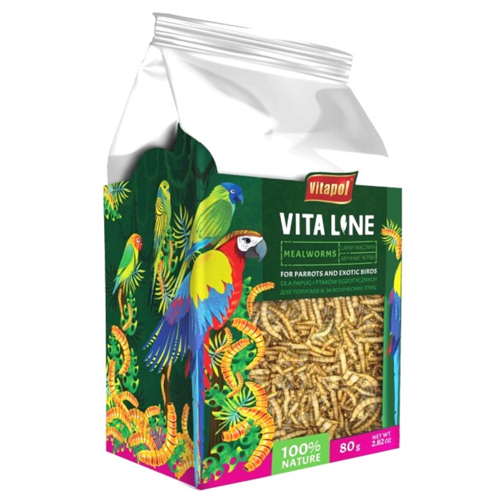 Vitapol VITALINE - Lisztkukacok minden papagáj számára 80g