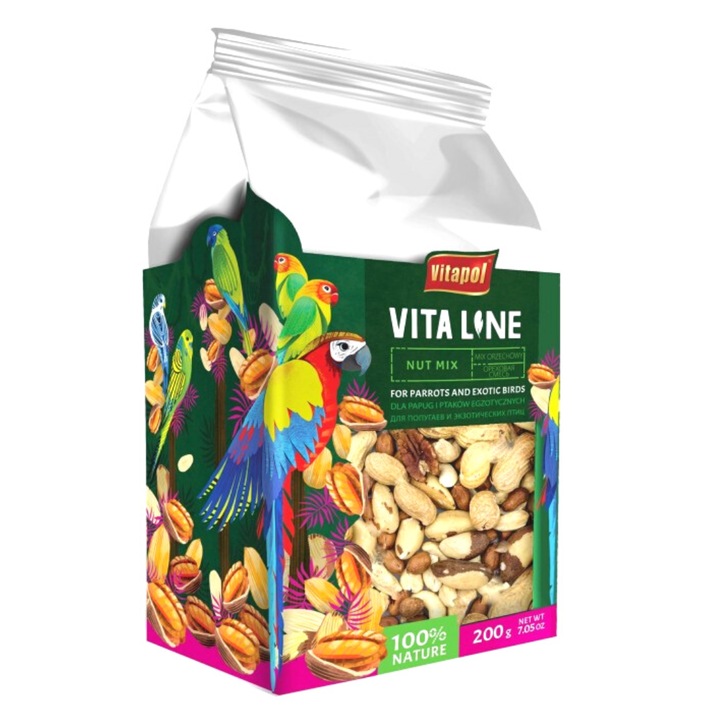 Vitapol VITALINE - Микс от ядки за всички папагали 200 г