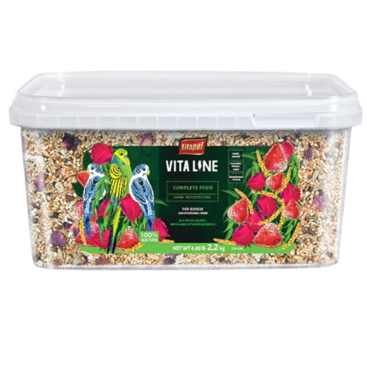 Hrana pentru papagali Vitapol Vitaline, mix de seminte si fructe, 2.2 kg