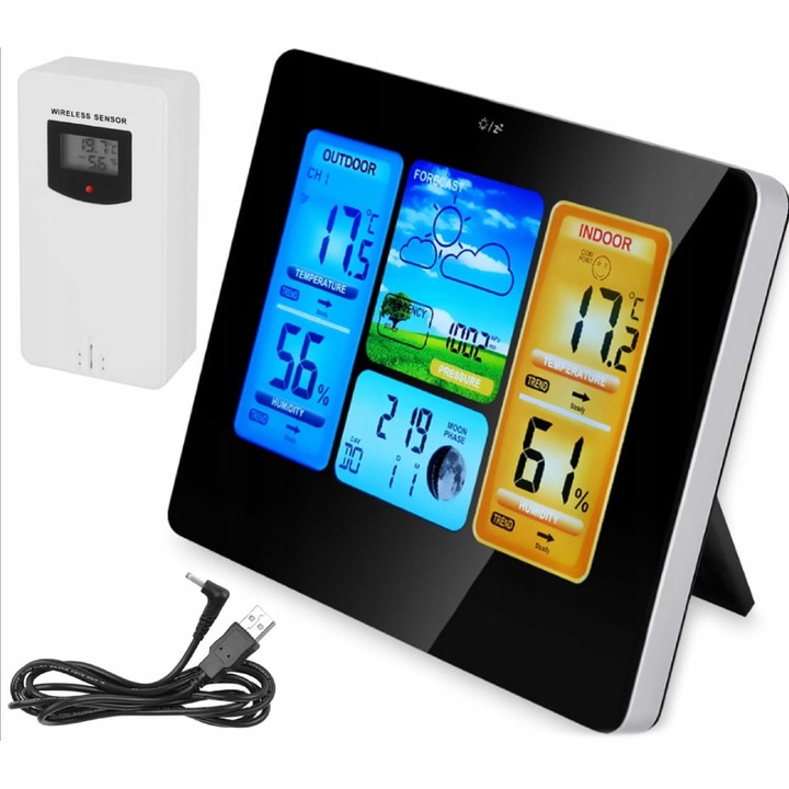 Dispozitiv pentru monitorizarea umiditatii si temperaturii in incaperi pentru papagali Litter Robot Smart Home PRO, alerte mobile, instalare usoara