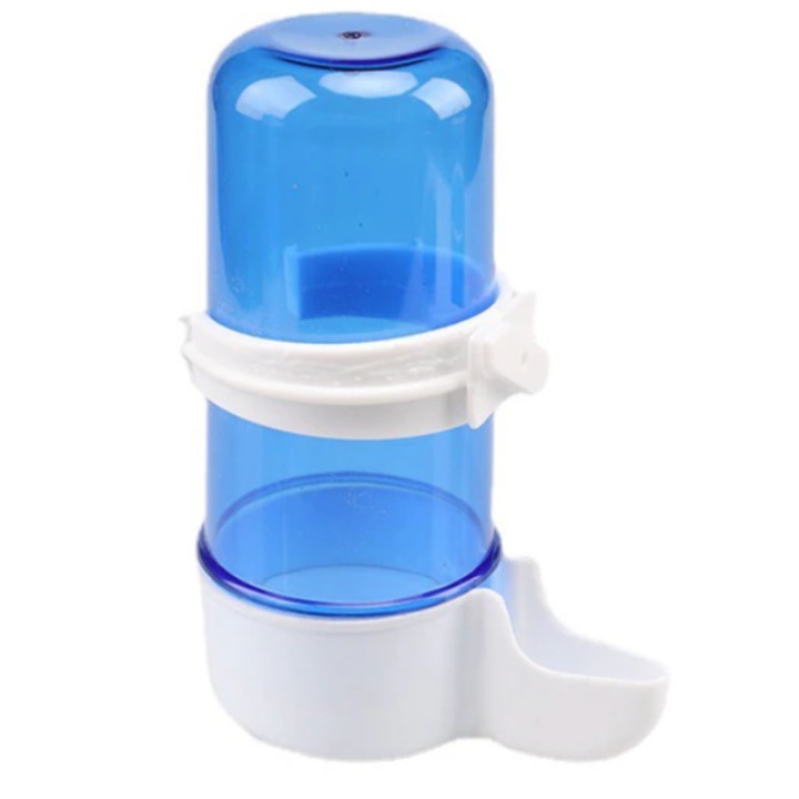 Itató papagájoknak, Polmark, Műanyag, 50 ml, Kék/Fehér