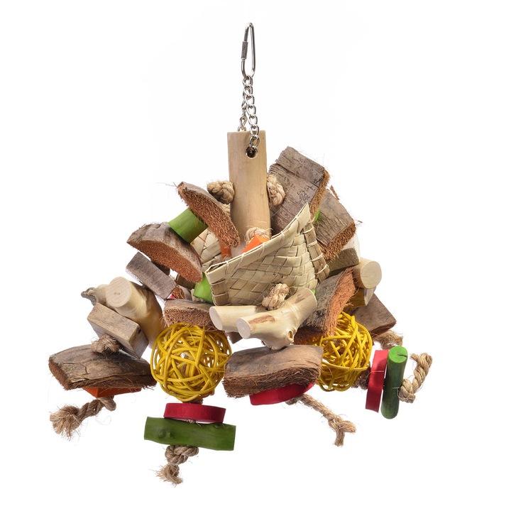 Jucarie papagali, Java, naturala, 35x30x45cm