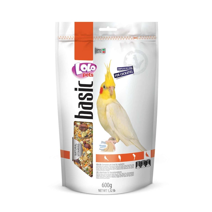 Hrana pentru nimfe Lolo Pets, mix de seminte si fructe, 600g