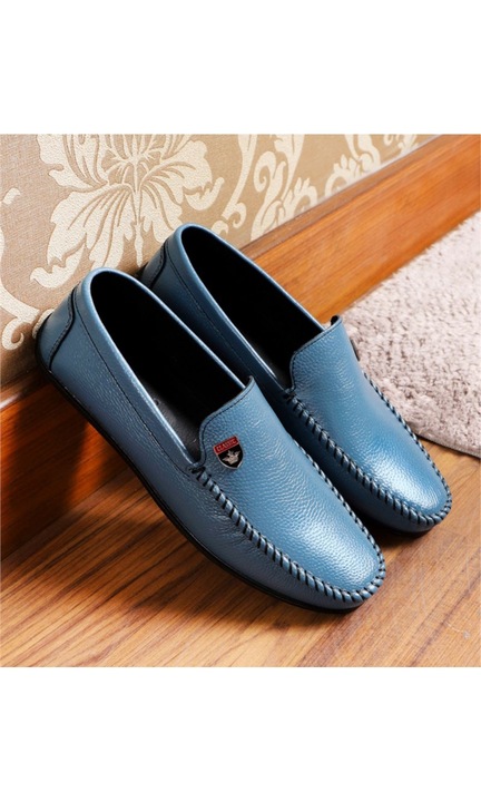 G GERARDINO valodi bor ferfi cipo, barna 3002, Csillámos opálkék - csillámos élénkék