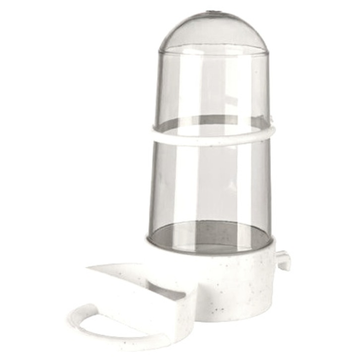 Adapator papagal Hagen Hari, 265 ml, plastic, alb, sigur, accesorii cusca, acces permanent pentru papagal, usor de asamblat si folosit