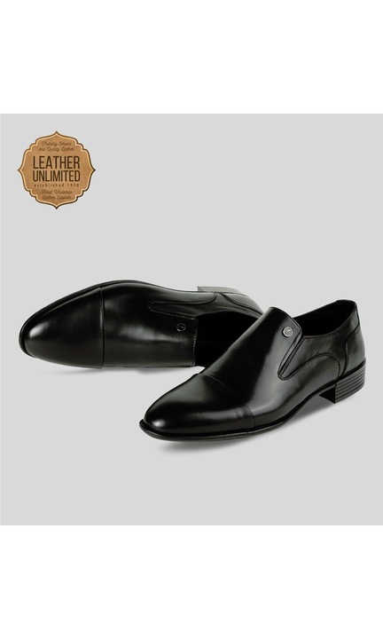 Ferfi termeszetes bor cipo G GERARDINO, Fekete 2008, Black Grain