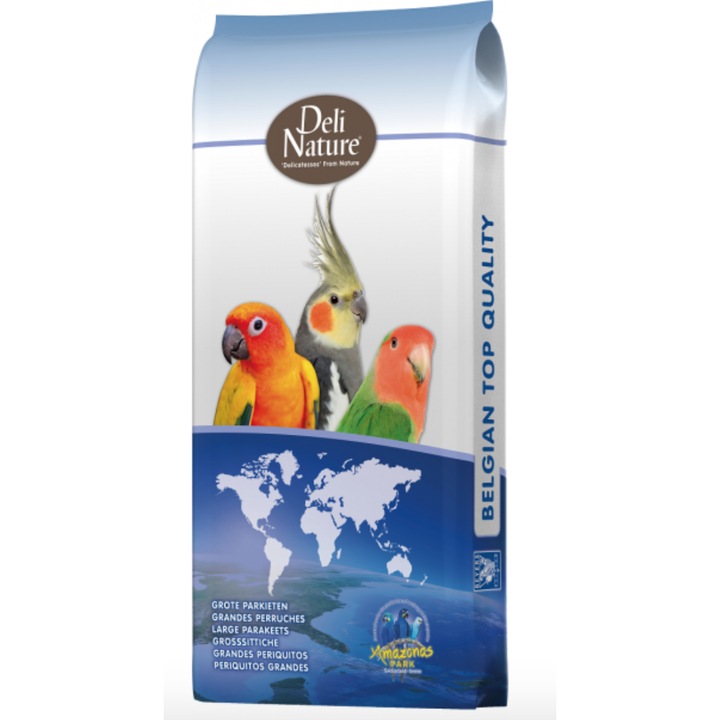 Hrana pentru papagali medii Deli Nature 59, mix standard cu floarea-soarelui, 15kg
