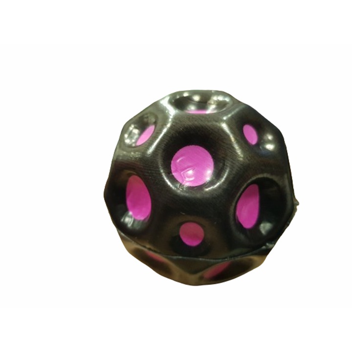 Játéklabda, Holdlabda, Pattogó, Fekete/Rózsaszín, 7 cm