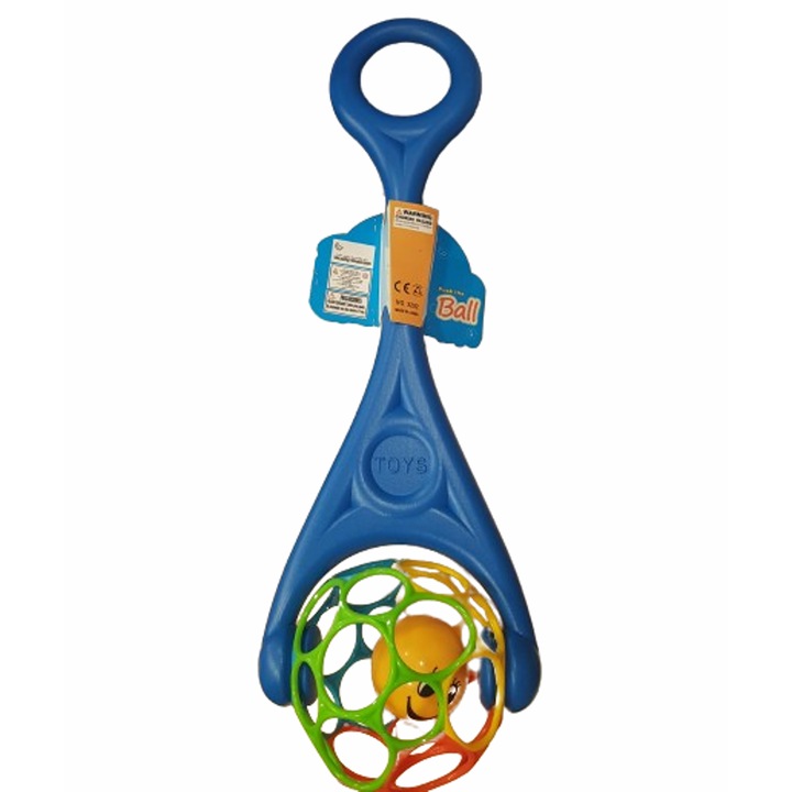 Roata de jucarie, impingere, plastic, albastru