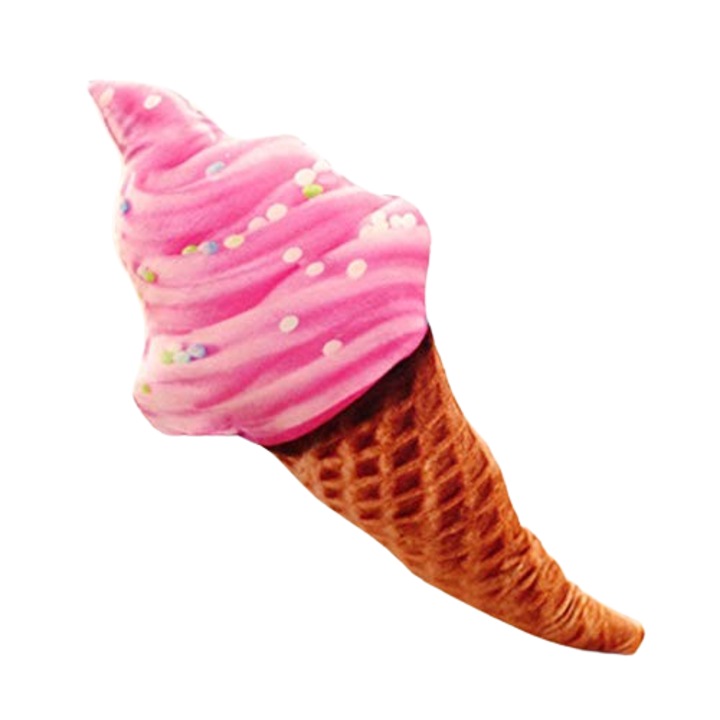 Jucarie de plus, Model Inghetata, 46 cm, Roz/Maro