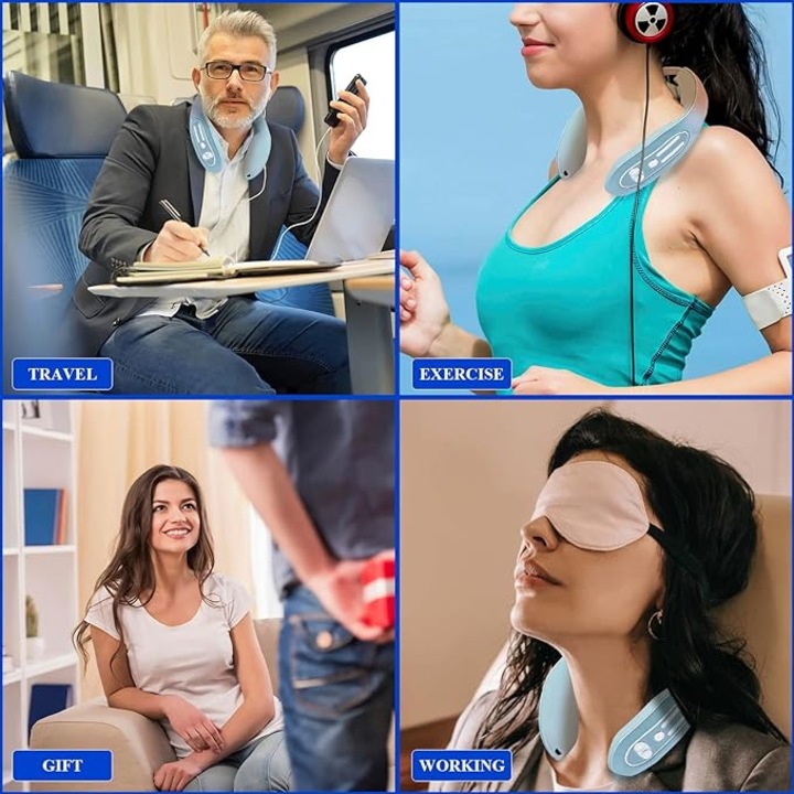 Aparat de masaj pentru gat, multifunctional, ergonomic, incalzire, 100g