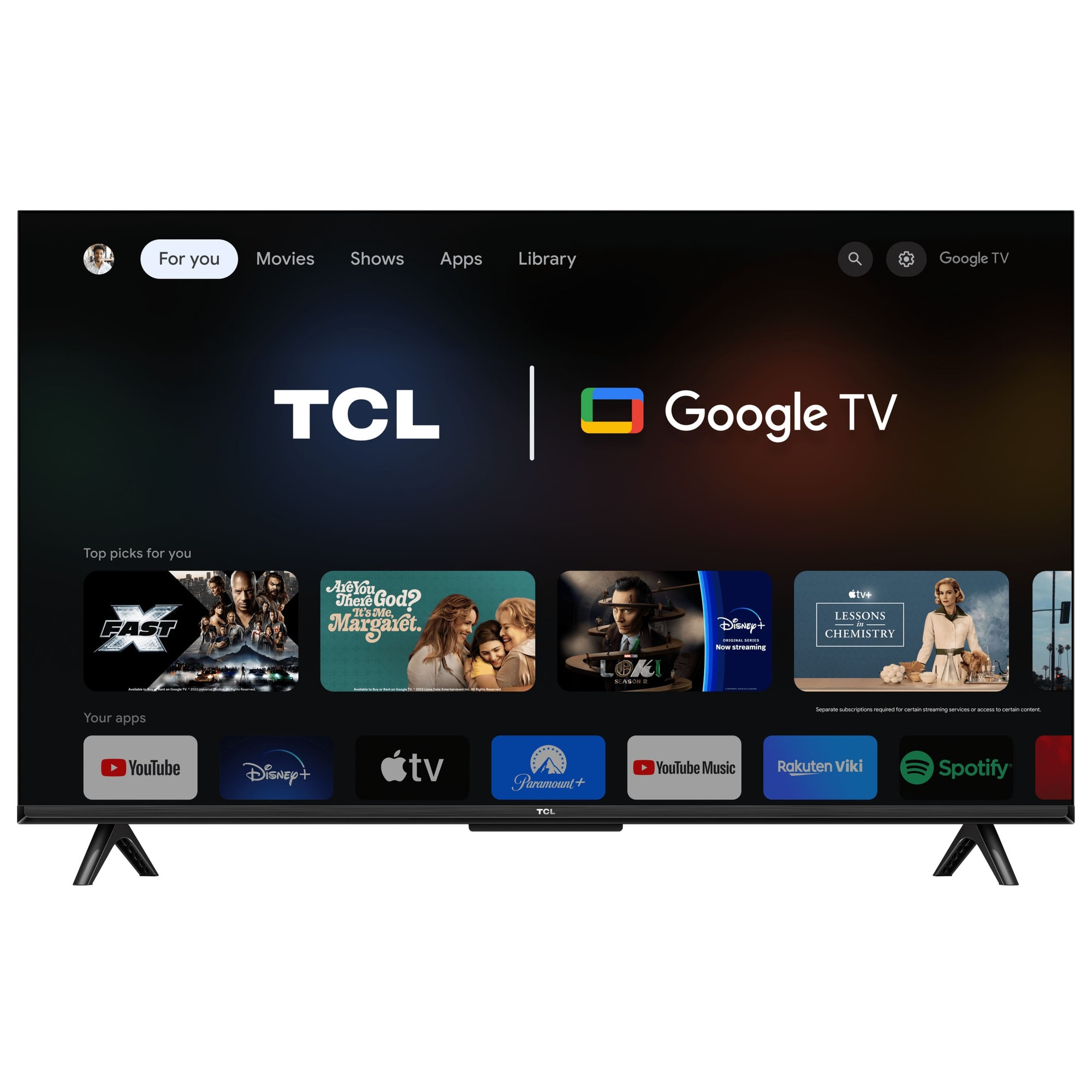Televizor inteligent LED, TCL, 43V6B 43'', 4K UHD HDR Dolby Audio