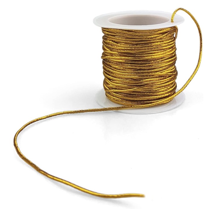 Snur elastic, Netuno, 9m, Auriu