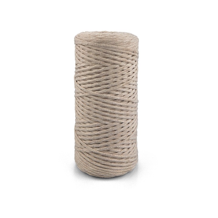 Zsinór, makraméhoz, Netuno, WeBa, 100% pamut, Egyszerű csavart, 3 mm x 100 m, Ecru