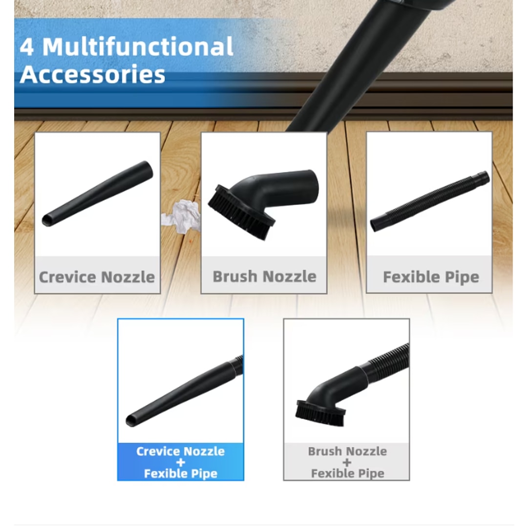 Aspirator de mana SINZO pentru Masina si Uz casnic, Fara fir, Reincarcabil, 11.1V, 0.7l, Putere 8.000 PA, Autonomie 35 minute, 6000 mAh, cu filtru HEPA, Negru Electro Punk