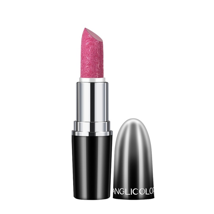 Set Ruj mat hidratant, rezistent la apa, metalizat, argintiu, 50g, 15#VELOCITY