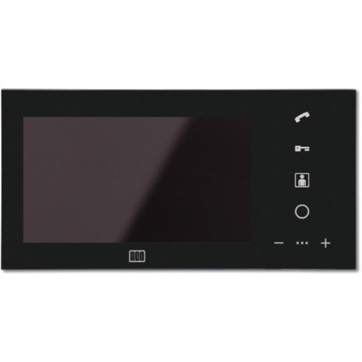 Videomonitor, ACO, INS-MP7, 7", színes, érintőképernyő, 240x120mm, fekete