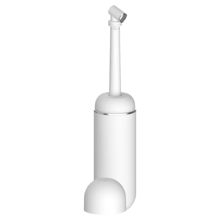 Преносимо силиконово ръчно биде, Latauar, компактен ергономичен дизайн, за лична хигиена, почистване, намаляване на дискомфорта, причинен от хемороиди, бяло