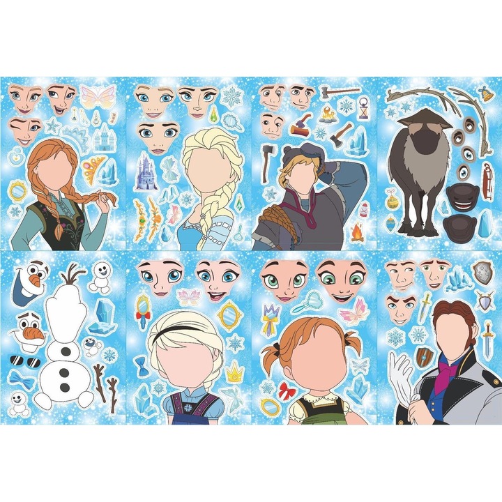 Комплект декоративни стикери, многоцветни, 21x15 см, водоустойчиви