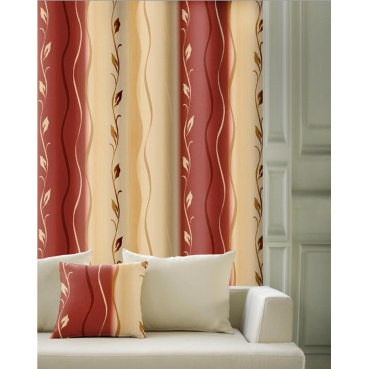 Draperii Satin, Mondego, 140x240cm, 140x250cm, 140x280cm, Visiniu