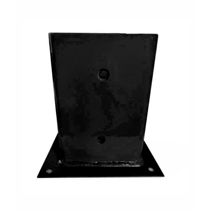 Suport metalic pentru stalpi din lemn dim 100x100mm talpa 142x142mm inaltime 140 mm, vopsit electrostatic RAL 9005 negru