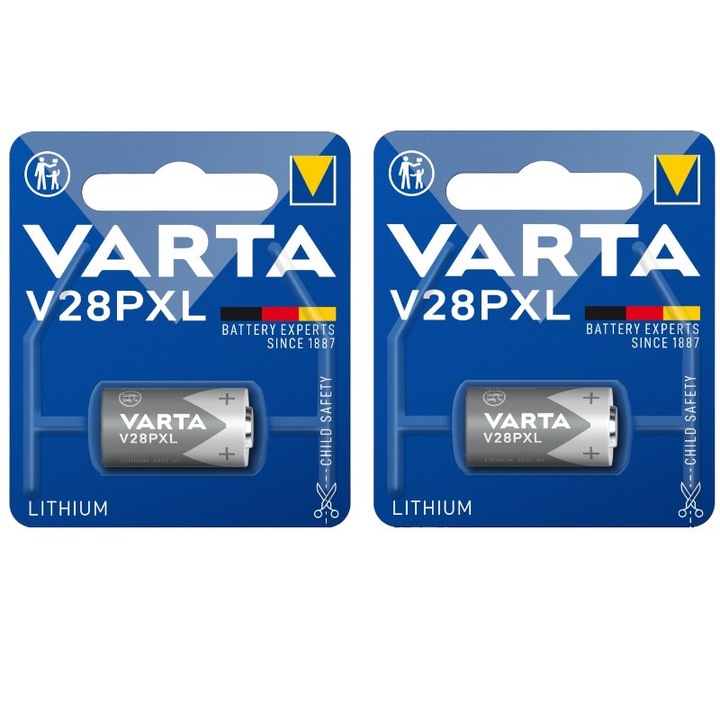 Set 2 baterii V28PXL, 28L, Litiu, 6V, Varta