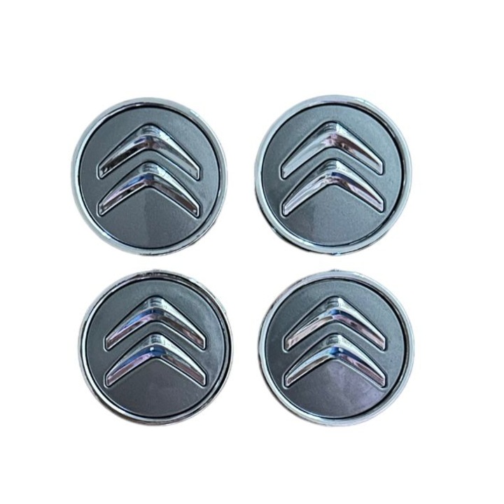Set 4 capacele roti 60mm Citroen Gri Argintiu