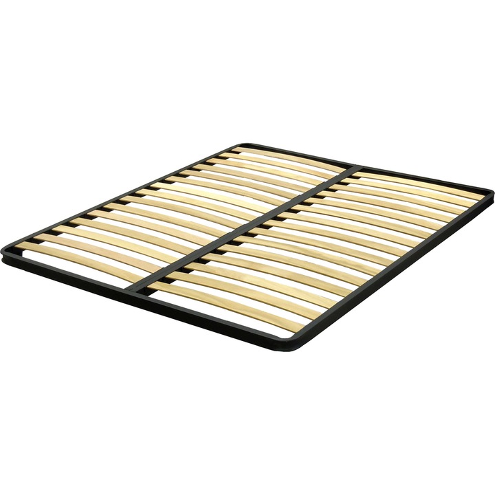 Somiera pat Cortina 140x200 cm, 13+13 lamele lemn, 64x8 mm, cadru metal