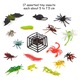 Set 39 bucati insecte, SINBINTA, Jucarii educationale, Simulare de maiestrie, Non-toxic si inofensiv, Nu se estompeaza, Rezistent la deformare, pentru petreceri tematice, Cupcake Toppers, Cauciuc/PVC, 3-9cm, Multicolor