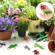 Set 39 bucati insecte, SINBINTA, Jucarii educationale, Simulare de maiestrie, Non-toxic si inofensiv, Nu se estompeaza, Rezistent la deformare, pentru petreceri tematice, Cupcake Toppers, Cauciuc/PVC, 3-9cm, Multicolor