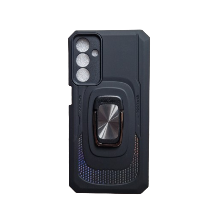 Противоударно магнитно покритие с пръстен съвместимо с Samsung A15, Черен